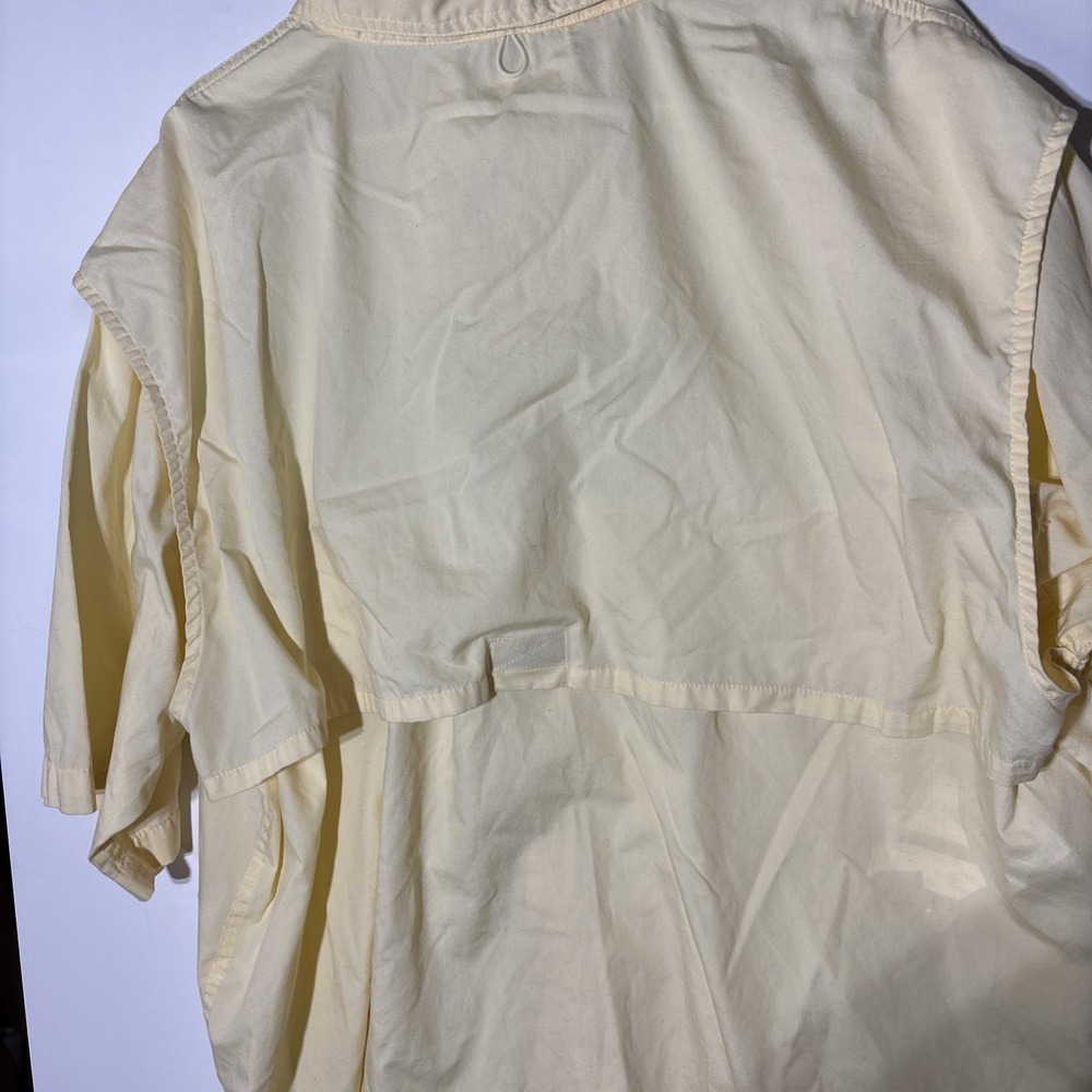 World Wide Sportsman Fishing Shirt 2XL Yellow Vented Mesh Lined Outdoor - Picture 13 of 16